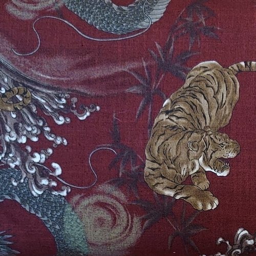 Traditional Japanese Dragons & Tigers - Quilted Dragon